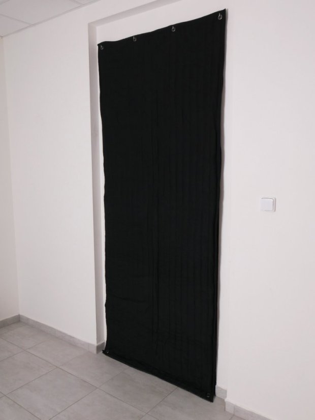DNC B design with door black blanket