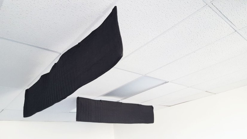 Baffle acoustique de plafond CSB-BS (noir/noir) 200x46cm (monocouche)