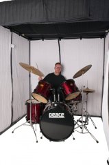 EchoFree 500 akustische Gesangskabine - 250x250x200cm - 1300g/m2, eliminiert Nachhall, Stahlrohrrahmen