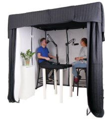 EchoFree 500 akustische Gesangskabine - 250x250x200cm - 1300g/m2, eliminiert Nachhall, Stahlrohrrahmen