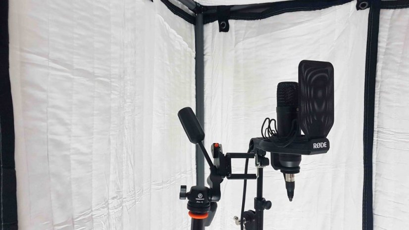 EchoFree 150 akustische Gesangskabine - 100x150x200cm - 1300g/m2, eliminiert Nachhall, Stahlrohrrahmen