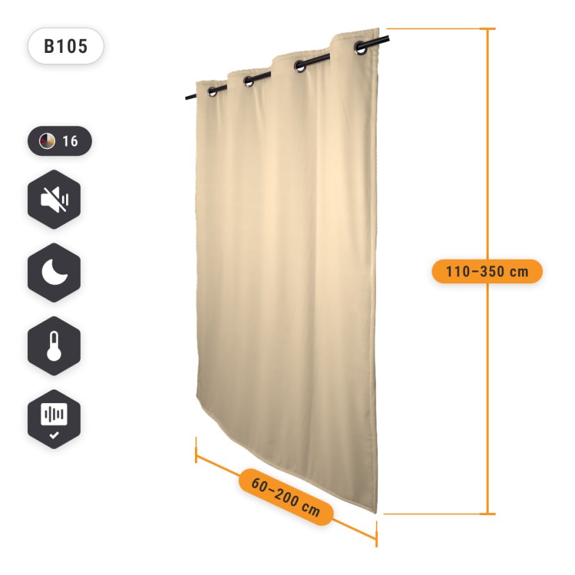 VB2GO deNoise PRO (zweilagig) 2850 - schallschutz vorhang (akustik vorhang) 2850g /m2, 40mm Ösen, Blackout, thermovorhang - Breite der Vorhänge: 130cm, Länge der Vorhänge: 325cm