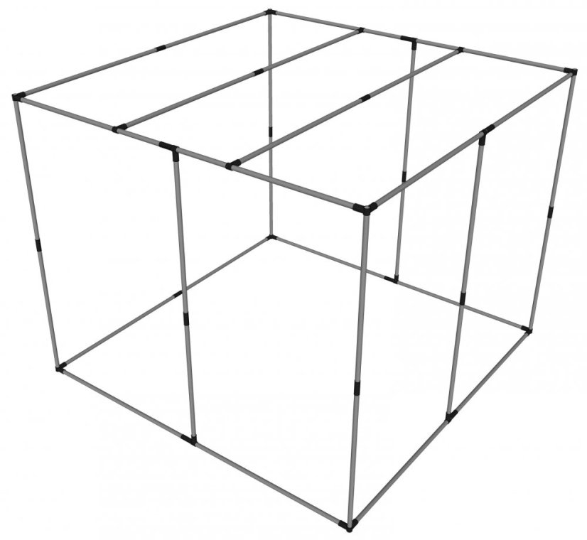 Cabine acoustique EchoFree 500 - 250x250x200cm - 1300g/m2, cadre tubulaire en acier, élimine la réverbération