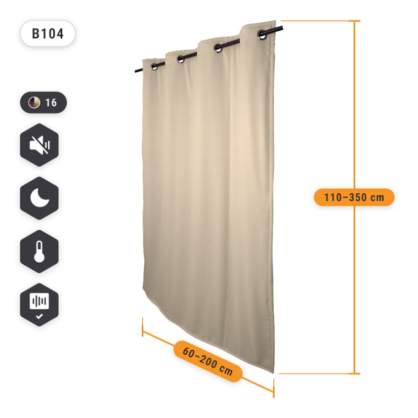 VB2GO deNoise PRO (zweilagig) 2850 - schallschutz vorhang (akustik vorhang) 2850g /m2, 40mm Ösen, Blackout, thermovorhang - Breite der Vorhänge: 130cm, Länge der Vorhänge: 325cm