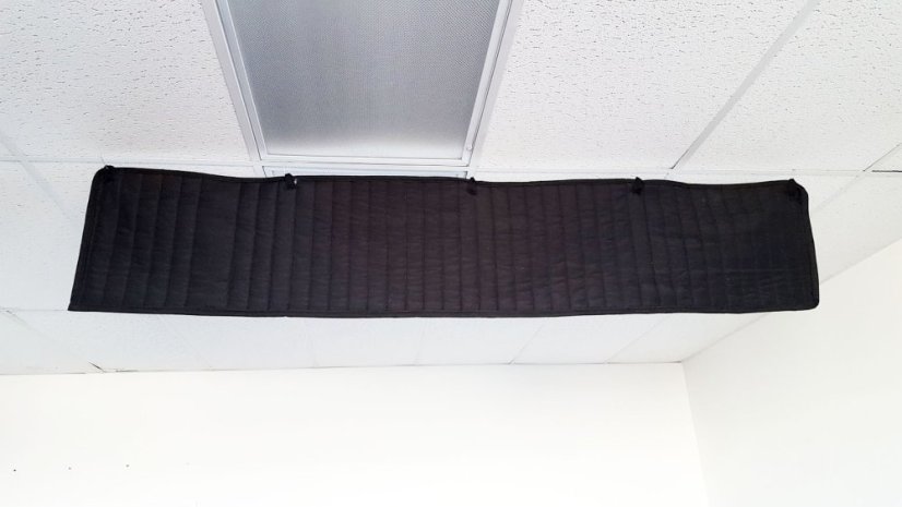 Baffle acoustique de plafond CSB-BS (noir/noir) 200x46cm (monocouche)