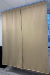 Modification: Snap fastener straps for connecting 2 curtains