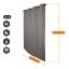 VB2GO deNoise PRO (zweilagig) 2850 - schallschutz vorhang (akustik vorhang) 2850g /m2, 40mm Ösen, Blackout, thermovorhang - Breite der Vorhänge: 130cm, Länge der Vorhänge: 325cm