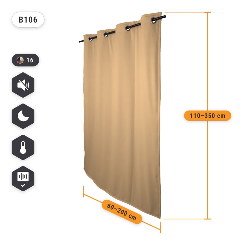 VB2GO deNoise PRO (zweilagig) 2850 - schallschutz vorhang (akustik vorhang) 2850g /m2, 40mm Ösen, Blackout, thermovorhang - Breite der Vorhänge: 130cm, Länge der Vorhänge: 325cm