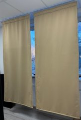 Modification: Snap fastener straps for connecting 2 curtains