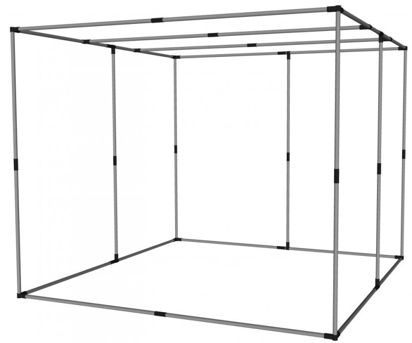 Cabine acoustique EchoFree 500 - 250x250x200cm - 1300g/m2, cadre tubulaire en acier, élimine la réverbération