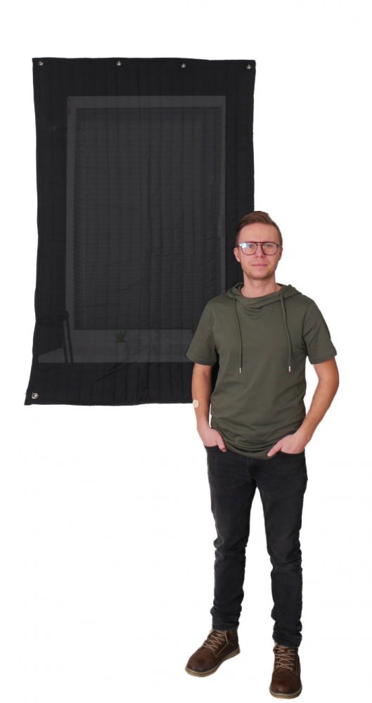 Window acoustic blanket WNC-B, Black 100 x 180cm, double-layered window ...