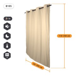 VB2GO deNoise PRO (podwójna warstwa) 2850 – Zasłona dźwiękochłonna 2850 g/m², blackout, termiczna