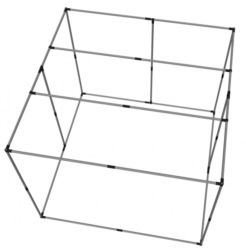 Cabine acoustique EchoFree 500 - 250x250x200cm - 1300g/m2, cadre tubulaire en acier, élimine la réverbération