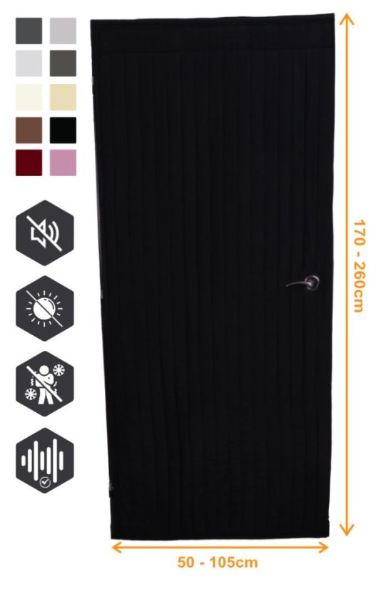 LiteSilence (suchý zip) – Odhlučnění dveří – Odhlučňovací panel, který umístíte na dveře