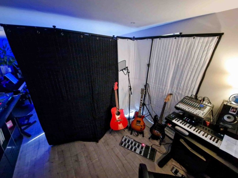 Akustik Decke VB70G - Weiss/Schwarz 200 x 200cm, Schallabsorber für Ton und Filmproduktion