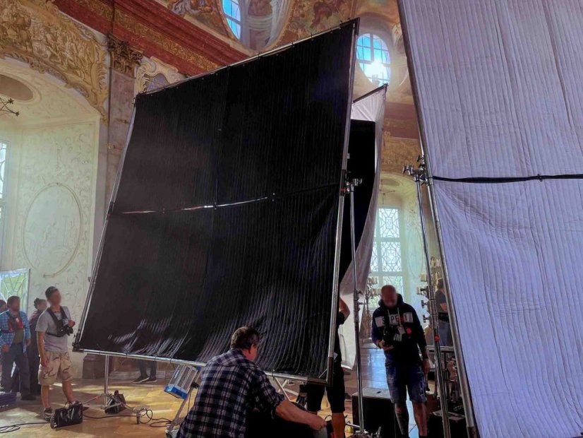 Akustik Decke VB71G - Schwarz/Schwarz 200 x 200cm, Schallabsorber für Ton und Filmproduktion