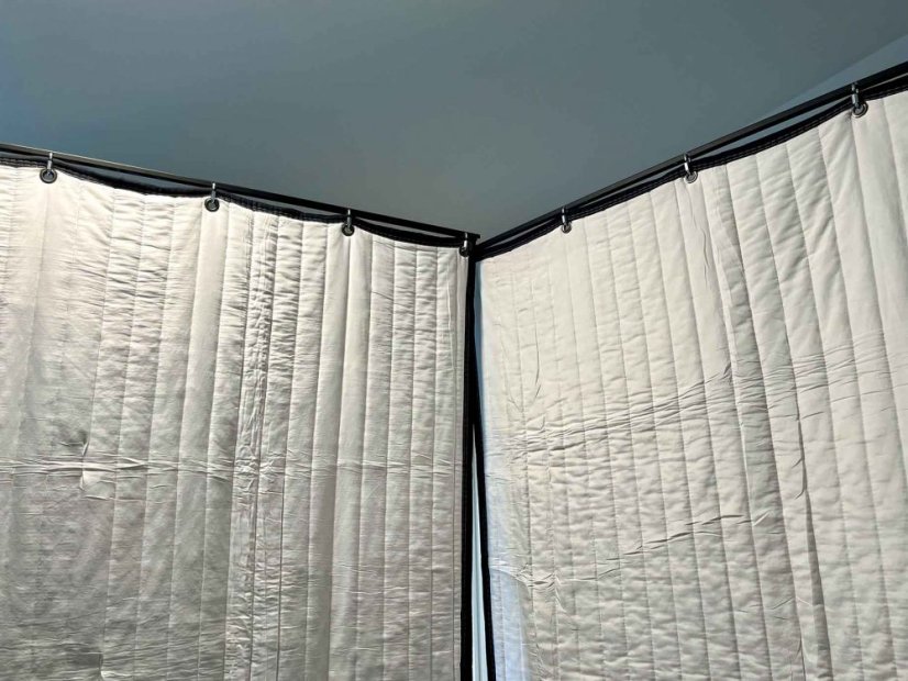 Akustik Decke VB72G - Weiss/Schwarz 243 x 200cm, Schallabsorber für Ton und Filmproduktion