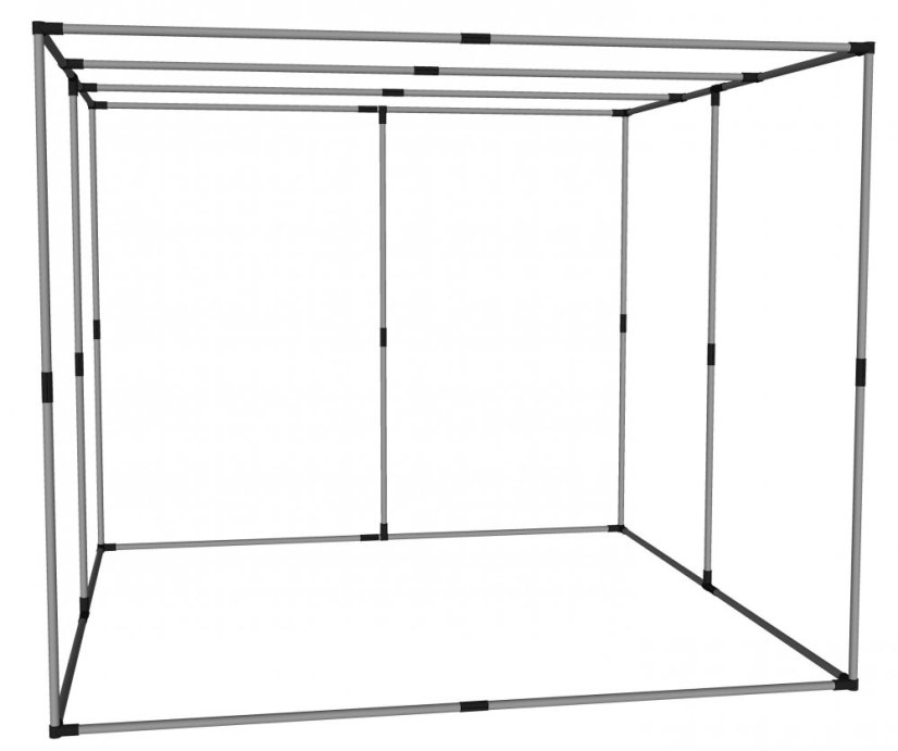 Cabine acoustique EchoFree 500 - 250x250x200cm - 1300g/m2, cadre tubulaire en acier, élimine la réverbération
