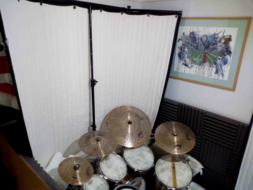 Akustik Decke VB70G - Weiss/Schwarz 200 x 200cm, Schallabsorber für Ton und Filmproduktion